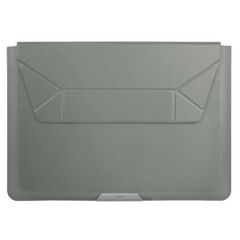 Uniq Oslo Laptop hoes 14 inch - Laptopsleeve met opvouwbare laptopstandaard - Lichen Green