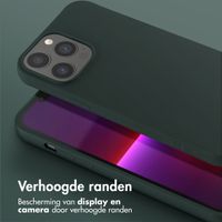 Selencia Siliconen hoesje met afneembaar koord iPhone 13 Pro Max - Donkergroen