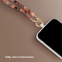 Selencia Transparent Case with Hooks + Lova Wrist Strap Tortoise Leopard Apple iPhone 11 - Earth Tones