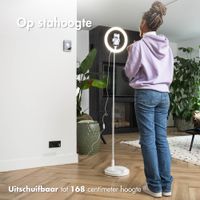 imoshion Ring LED Light - Ringlamp telefoon - Ringlight met statief - Verstelbaar - Wit