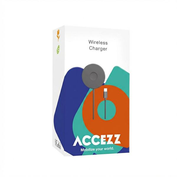 Accezz Wireless Charger USB-C - MagSafe Draadloze Oplader - 1 meter - Wit