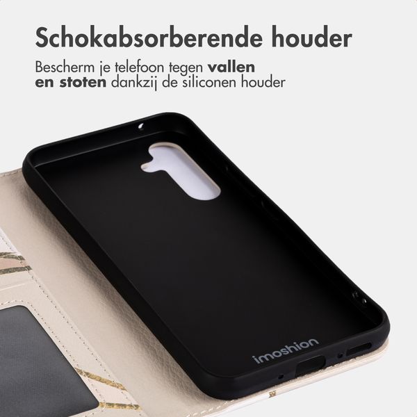 imoshion Design Bookcase Samsung Galaxy A54 (5G) - Beige Graphic