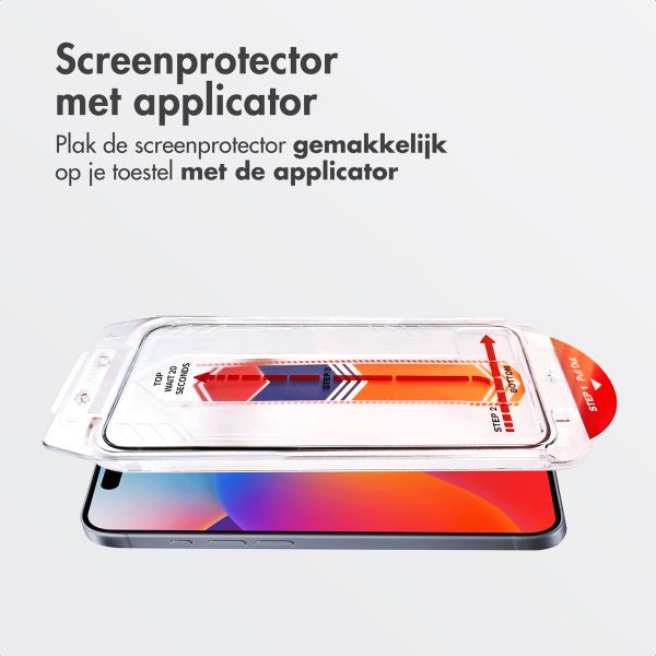 Accezz Gehard Glas Screenprotector + Applicator Apple iPhone 17 Pro Max
