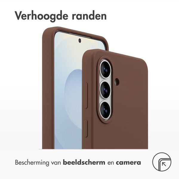 Accezz Liquid Silicone Backcover met MagSafe Samsung Galaxy S26 - New Tea Brown