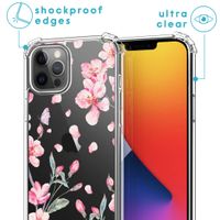 imoshion Design hoesje met koord iPhone 12 Pro Max - Bloem - Roze