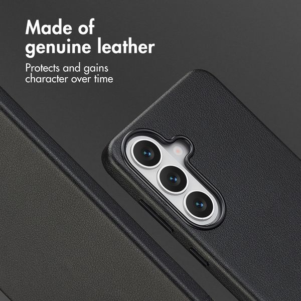 Accezz Leather Back Cover with MagSafe Samsung Galaxy S26 - Onyx Black