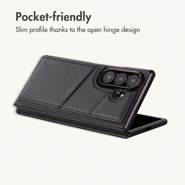 imoshion Faux Leather MagSafe Back Cover with Card Holder Samsung Galaxy Z Fold 8 Ultra - Black