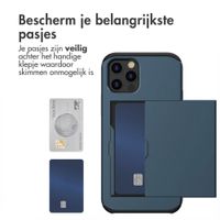 imoshion Backcover met pasjeshouder Apple iPhone 12 (Pro) - Donkerblauw
