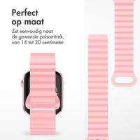 imoshion Siliconen magnetisch bandje Apple Watch Series 1 t/m 10 / SE / Ultra (2) (44/45/46/49 mm) - Roze / Wit