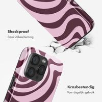 Selencia Vivid Tough Backcover met MagSafe iPhone 15 Pro - Wavy Swirl Pink Plum