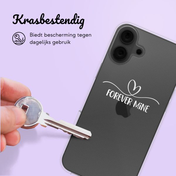 Hoesje met eigen foto en/of tekst Apple iPhone 16 - Sierlijk hartje