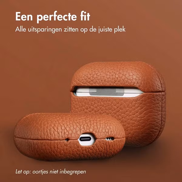 Accezz Echt Leren Case  Apple AirPods Pro 2 - Cognac