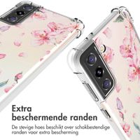 imoshion Design hoesje met koord Samsung Galaxy S21 - Bloem - Roze