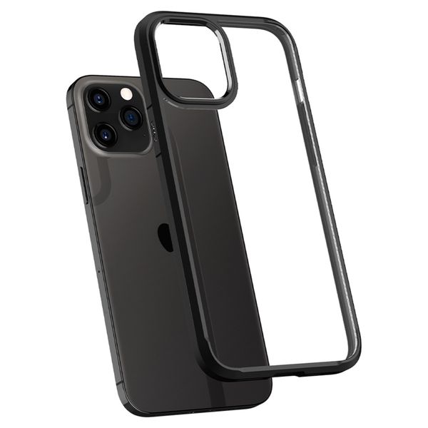 Spigen Ultra Hybrid Backcover Apple iPhone 12 (Pro) - Zwart