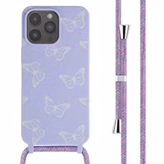 imoshion Siliconen design hoesje met koord Apple iPhone 15 Pro Max - Butterfly