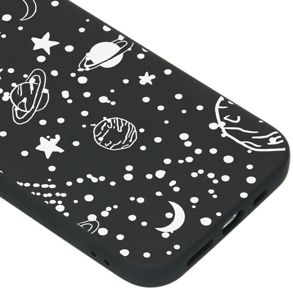 imoshion Design hoesje iPhone 12 (Pro) - Heelal - Wit