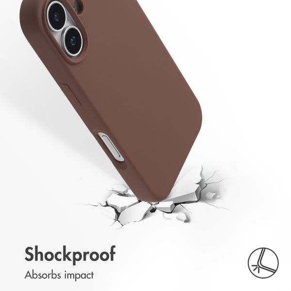 Accezz Liquid Silicone Back Cover with MagSafe Apple iPhone 17 - New Tea Brown