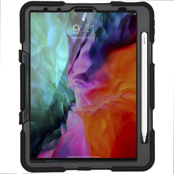 Extreme Protection Army Backcover iPad Air 11 inch (2024) M2 / Air 5 (2022) / Air 4 (2020) - Zwart