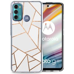 imoshion Design hoesje Motorola Moto G60 - Grafisch Koper / Wit