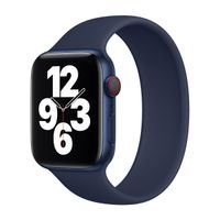 Apple Siliconen solobandje Apple Watch | 44/45/46/49 mm - Maat 5 - Deep Navy