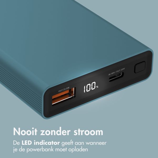 imoshion Ultra Series Aluminium Powerbank 10.000 mAh - Quick Charge en Power Delivery - Petrol Green