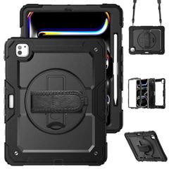 Accezz Rugged Backcover met schouderstrap Apple iPad Pro 13 (2025) M5 / (2024) M4 - Zwart