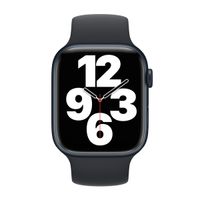 Apple Siliconen solobandje Apple Watch | 44/45/46/49 mm - Maat 1 - Midnight