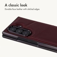 imoshion Faux Leather MagSafe Back Cover with Card Holder Samsung Galaxy Z Fold 8 Ultra - Wine Red