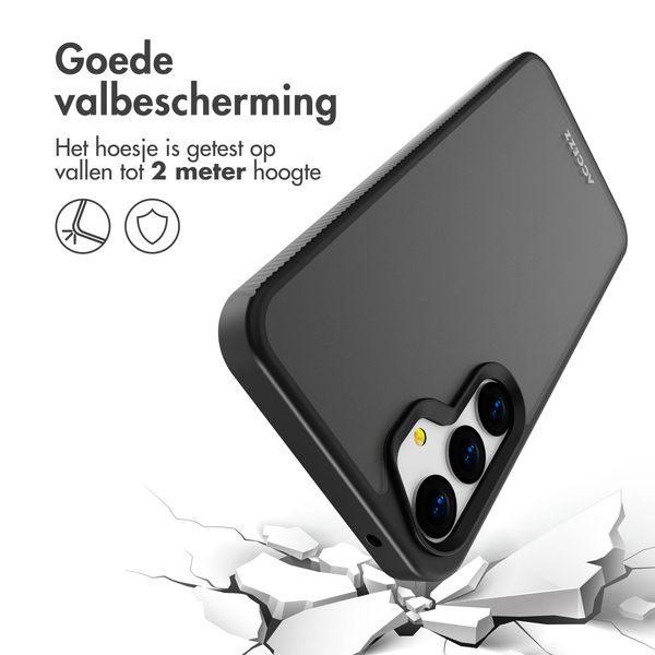 Accezz Rugged Frosted Backcover Samsung Galaxy A35 - Zwart