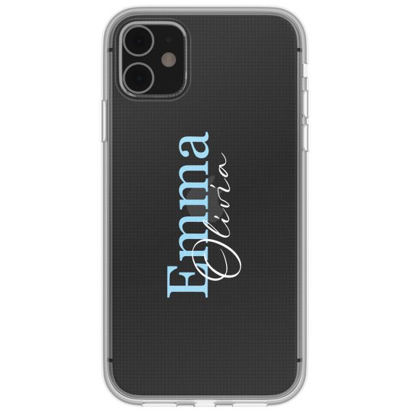 Gepersonaliseerd hoesje met naam iPhone 11 - Transparant