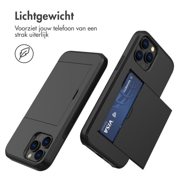 imoshion Backcover met pasjeshouder iPhone 13 Pro Max - Zwart