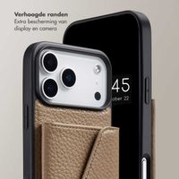 Selencia Sera Telefoonhoes met Koord en Envelop Pashouder Apple iPhone 18 Pro / 17 Pro - Taupe