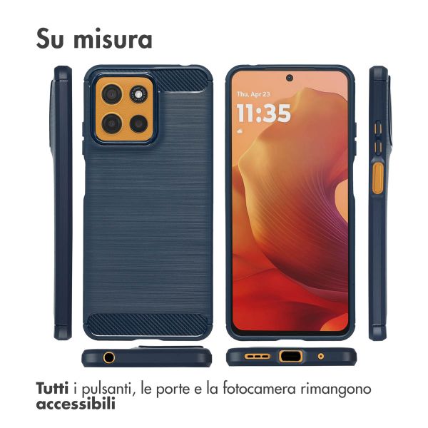 imoshion Brushed Backcover Motorola Moto G15 / G15 Power - Donkerblauw