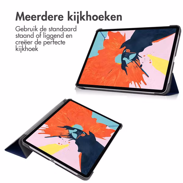 imoshion Trifold Bookcase Apple iPad Air 11 inch (2025) M3 / (2024) M2 / Air 5 (2022) / Air 4 (2020) - Donkerblauw