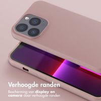 Selencia Siliconen hoesje met afneembaar koord Apple iPhone 13 Pro - Sand Pink