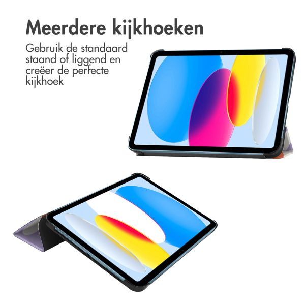 imoshion Design Trifold Bookcase Apple iPad 11 (2025) 11 inch A16 / iPad 10 (2022) 10.9 inch - Flowers Distance