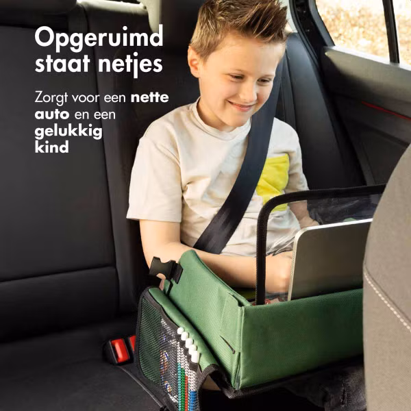 imoshion Kidspakket | Kidsproof backcover voor de Apple iPad 11 (2025) 11 inch A16 / iPad 10 (2022) 10.9 inch + Kinderkoptelefoon met draad + Reistafel - Groen