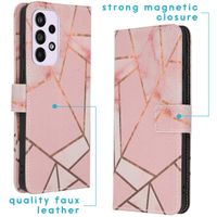 imoshion Design Softcase Bookcase Samsung Galaxy A33 - Pink Graphic