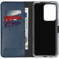 Selencia Echt Lederen Bookcase Samsung Galaxy S20 Ultra - Blauw