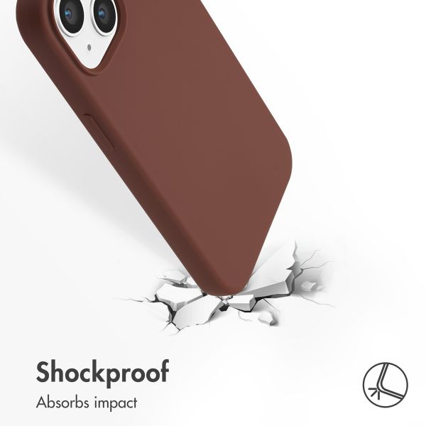 Accezz Liquid Silicone Back Cover with MagSafe Apple iPhone 15 - New Tea Brown