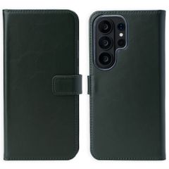 Selencia Genuine Leather Book Case Samsung Galaxy S26 Ultra - Green