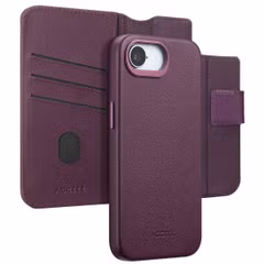 Accezz Leather Bookcase 2-in-1 met MagSafe Apple iPhone 16e - Heath Purple