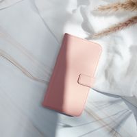Selencia Echt Leren Bookcase Samsung Galaxy A42 - Dusty Pink