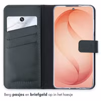 Selencia Echt Leren Bookcase Samsung Galaxy S26 Plus - Groen