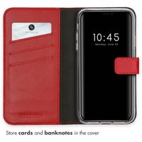 Selencia Genuine Leather Book Case Apple iPhone 11 - Red