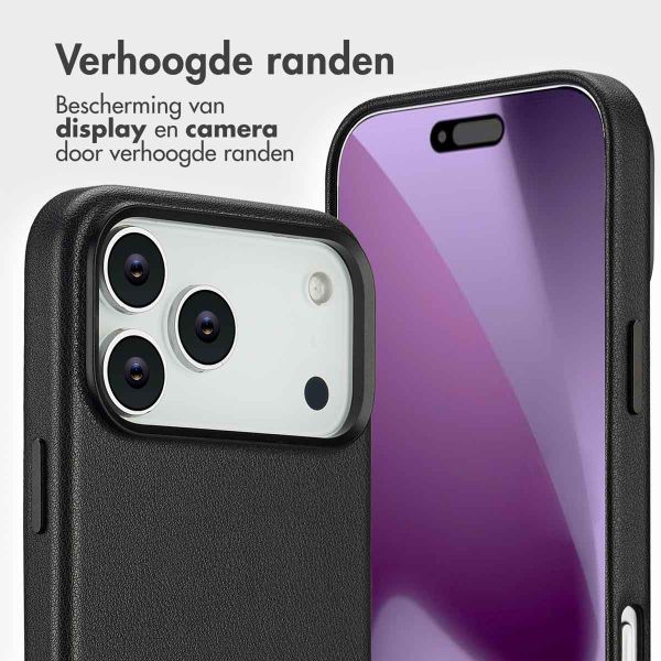 Accezz Leather Bookcase 2-in-1 met MagSafe Apple iPhone 17 Pro Max - Onyx Black