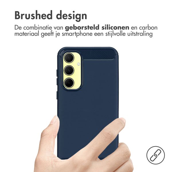 imoshion Brushed Backcover Samsung Galaxy A35 - Donkerblauw