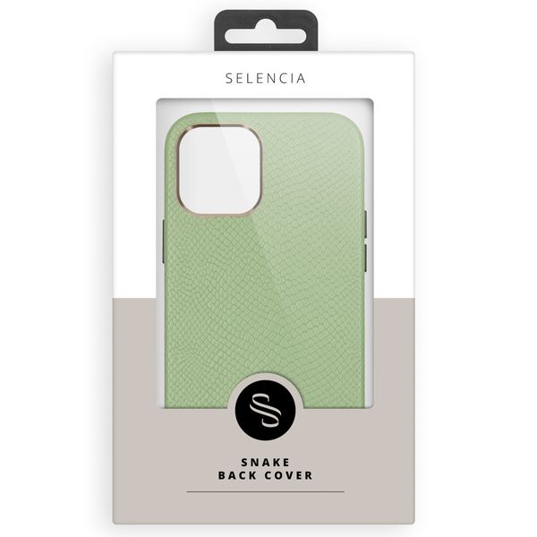 Selencia Gaia Slang Backcover iPhone 12 (Pro) - Groen