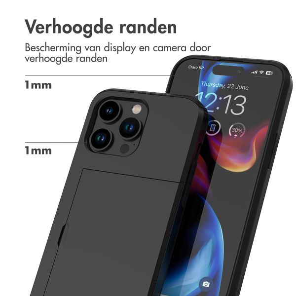 imoshion Backcover met pasjeshouder iPhone 15 Pro Max - Zwart