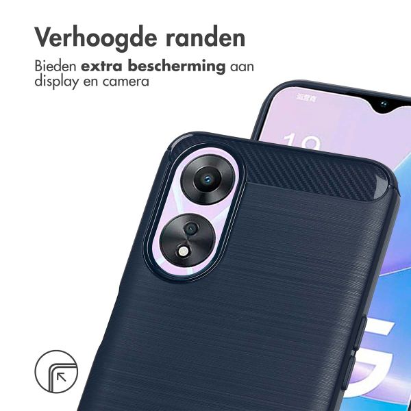 imoshion Brushed Backcover Oppo A58 (4G) - Donkerblauw